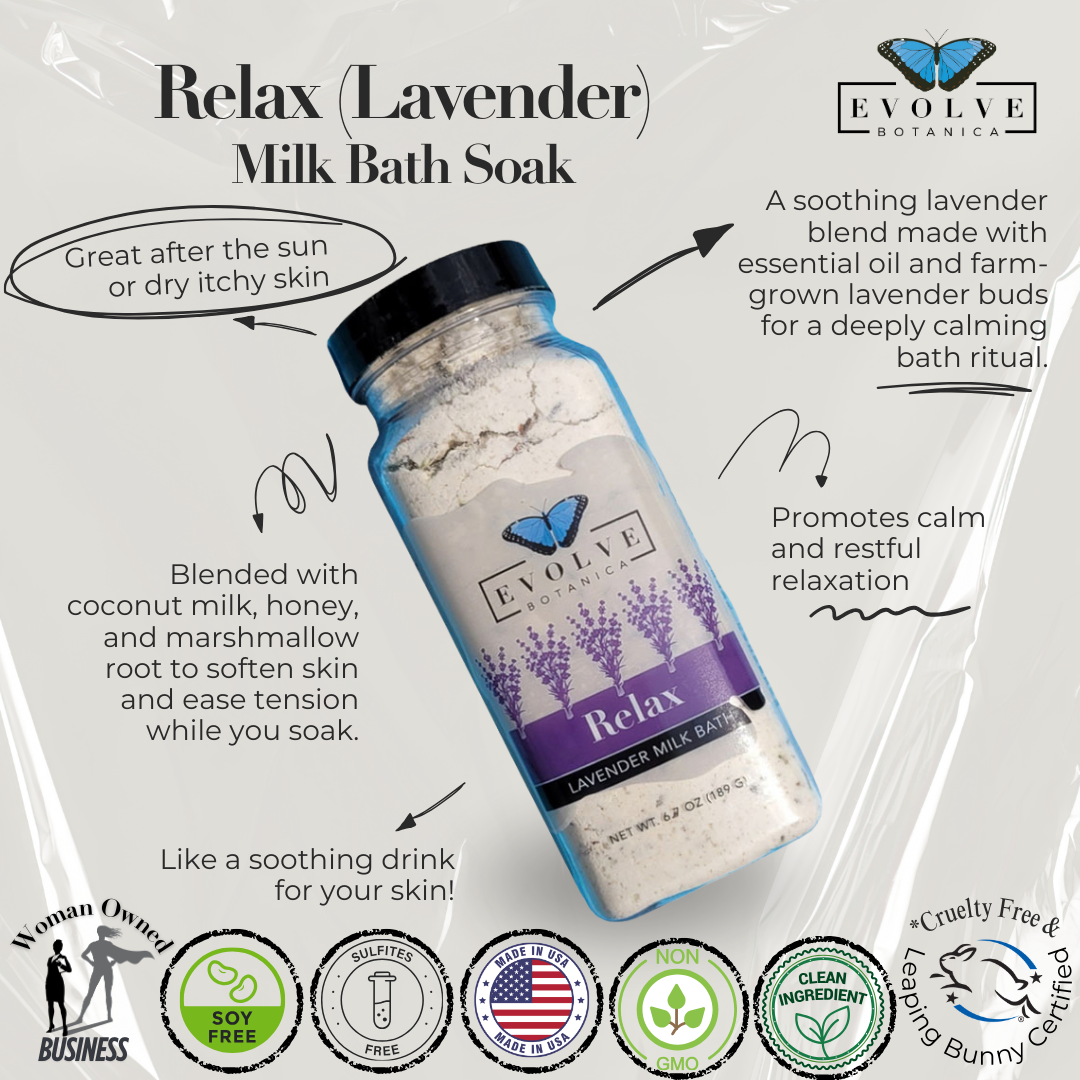 Milk Bath - Relax (Lavender) by Evolve Botanica Co
