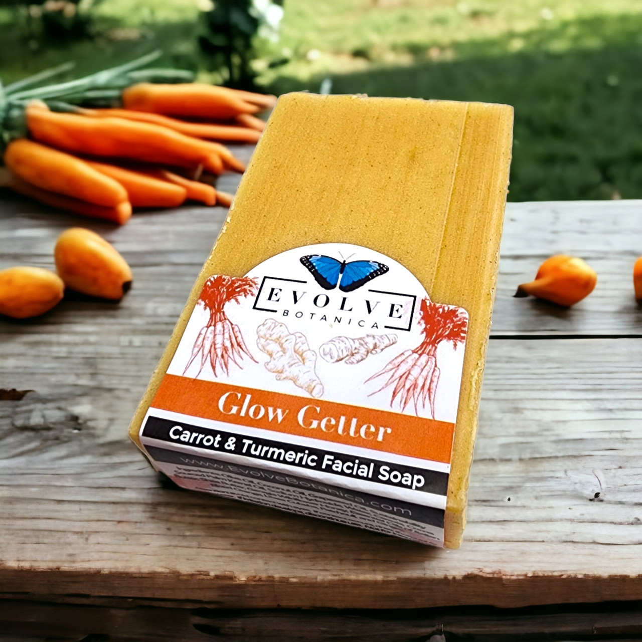 Standard Soap - Glow Getter (Carrot, Turmeric & Honey Facial Soap) by Evolve Botanica Co