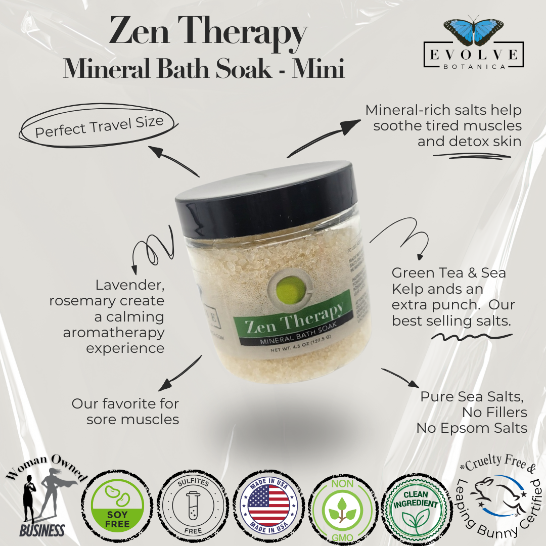 Mineral Soak - Zen (Bath Salt) Mini by Evolve Botanica Co