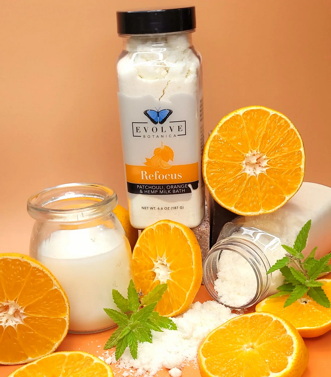 Milk Bath - Refocus (Patchouli, Orange, & Hempseed Oil) - Evolve Botanica Co