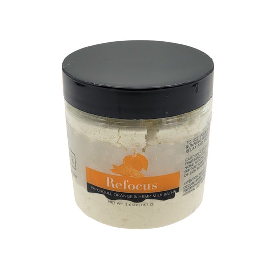 Milk Bath - Refocus (Patchouli, Orange, & Hempseed Oil) Mini by Evolve Botanica Co