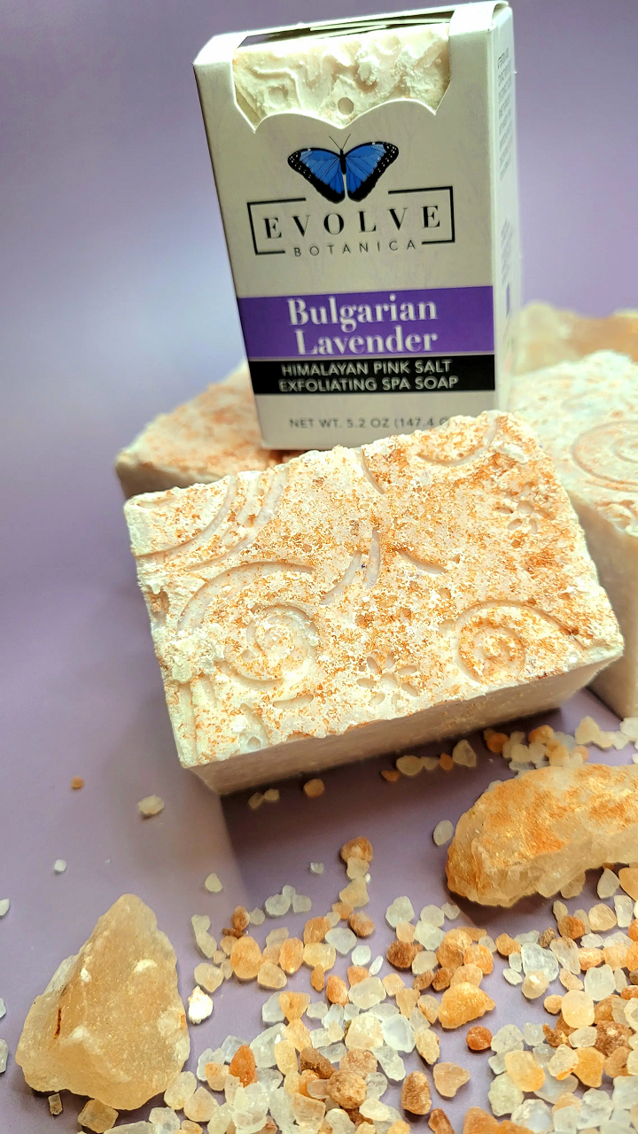 Specialty Soap - Bulgarian Lavender Salt Bar - Evolve Botanica Co