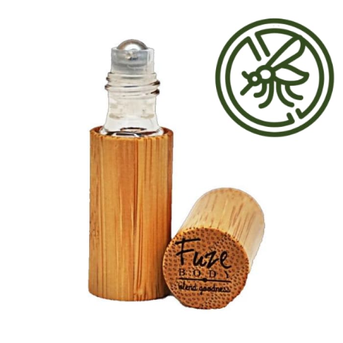 Insect Shield - Wood Roll-On Pure Essential Oils - 5ml Custom Name Laser Engraved On Bottle - $13.95